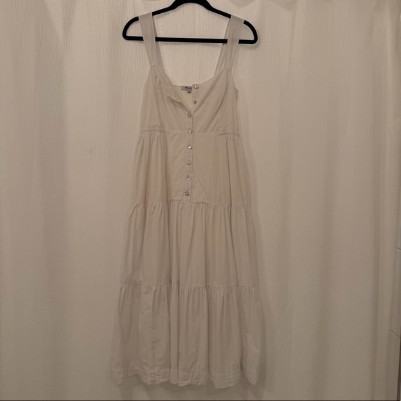 Madewell Button-Front Tiered Midi Dress - Picture 6 of 6